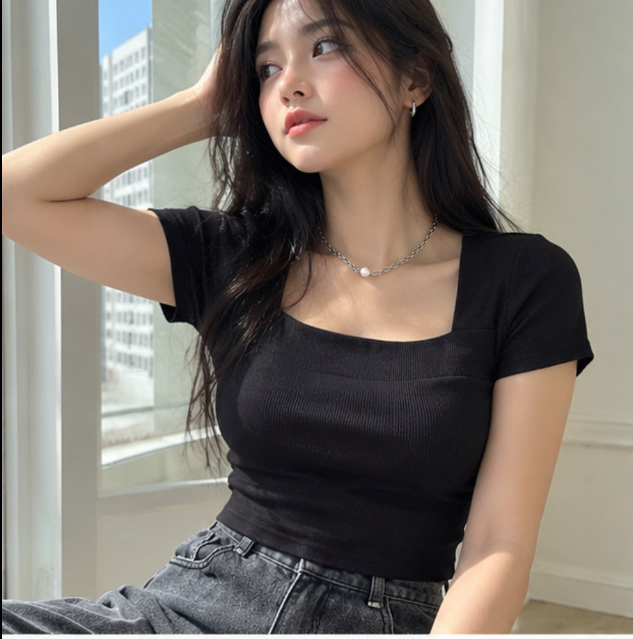 Premium Square Neck RIB Tops
