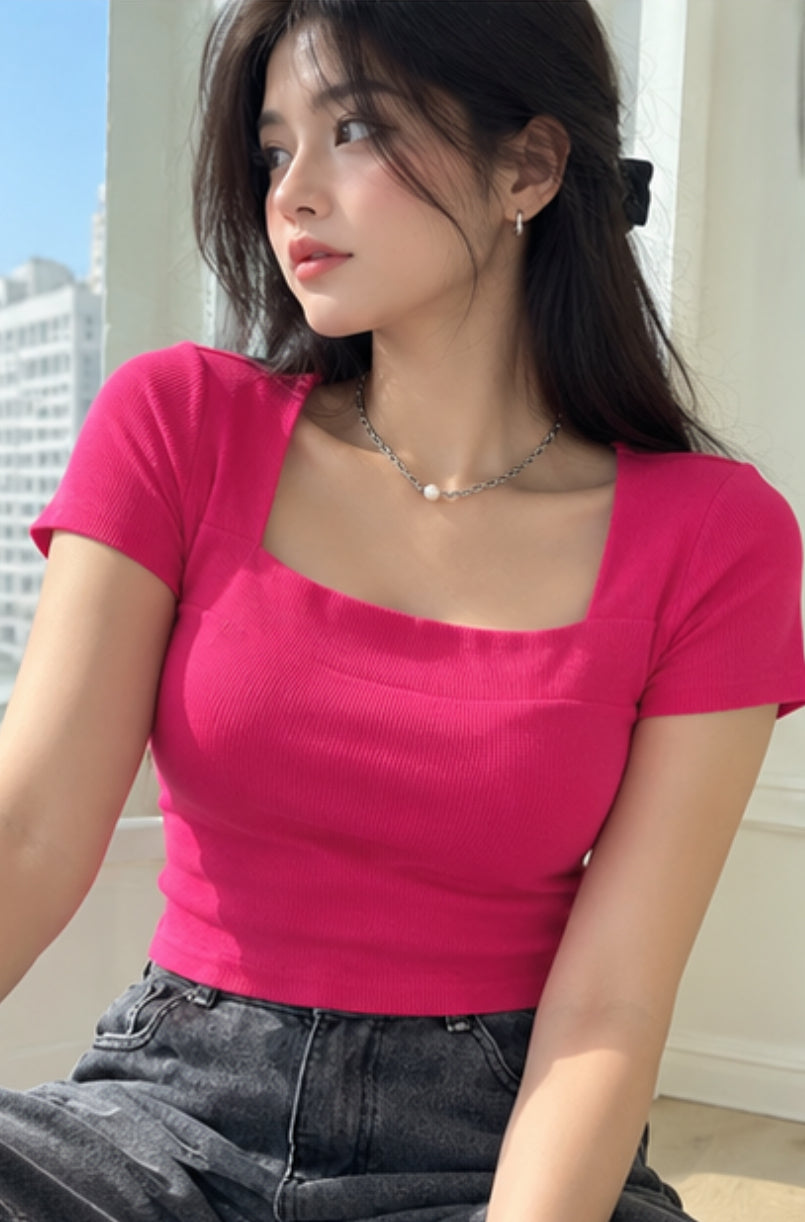 Premium Square Neck RIB Tops