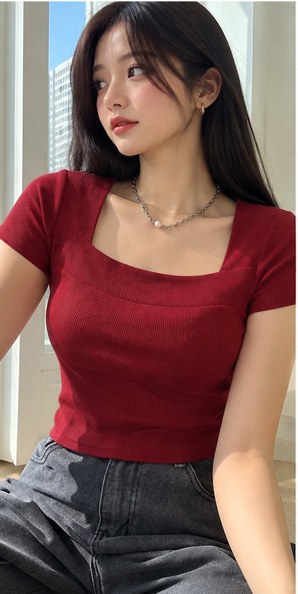 Premium Square Neck RIB Tops